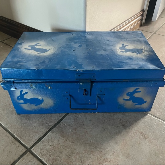Vintage trunk from a African village 24L 13D 9 3/4 T
